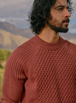Sienna Rust Cotton Melange Pullover