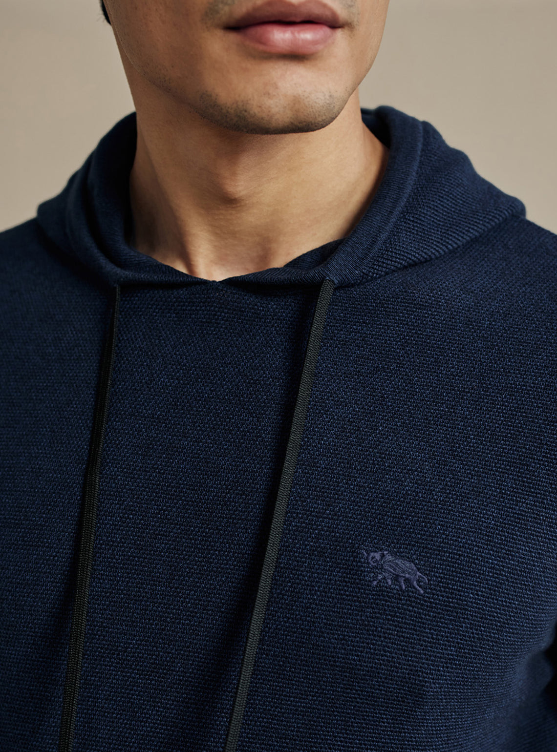 Marine Navy Cotton Hoodie