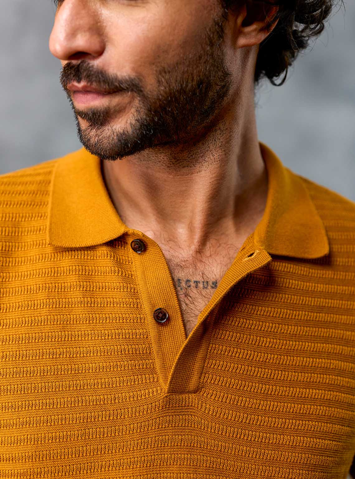 Playmaker Orange Textured Cotton Polo