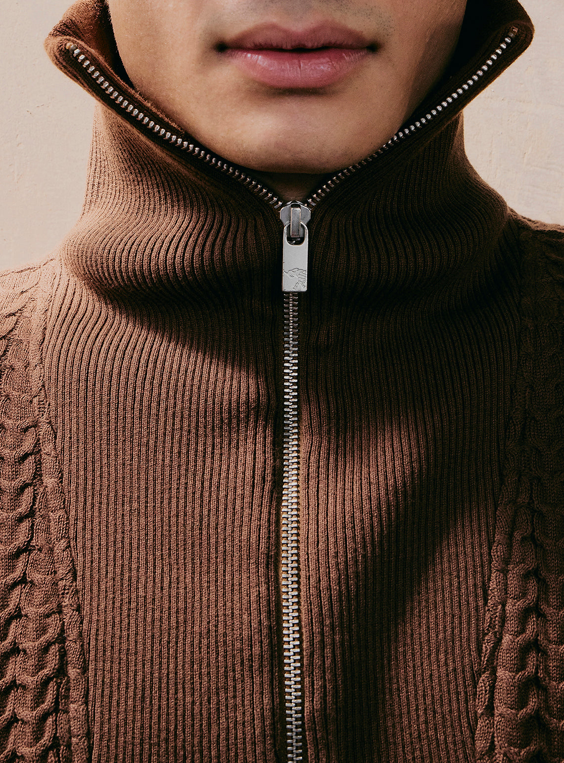 Neo Brown Cotton Wool Pullover