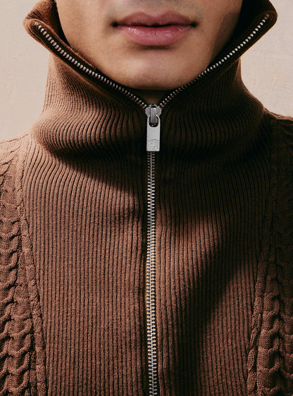 Neo Brown Cotton Wool Pullover