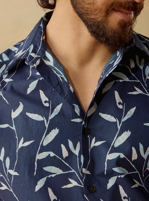 Sea Bloom Cotton Poplin Print Shirt