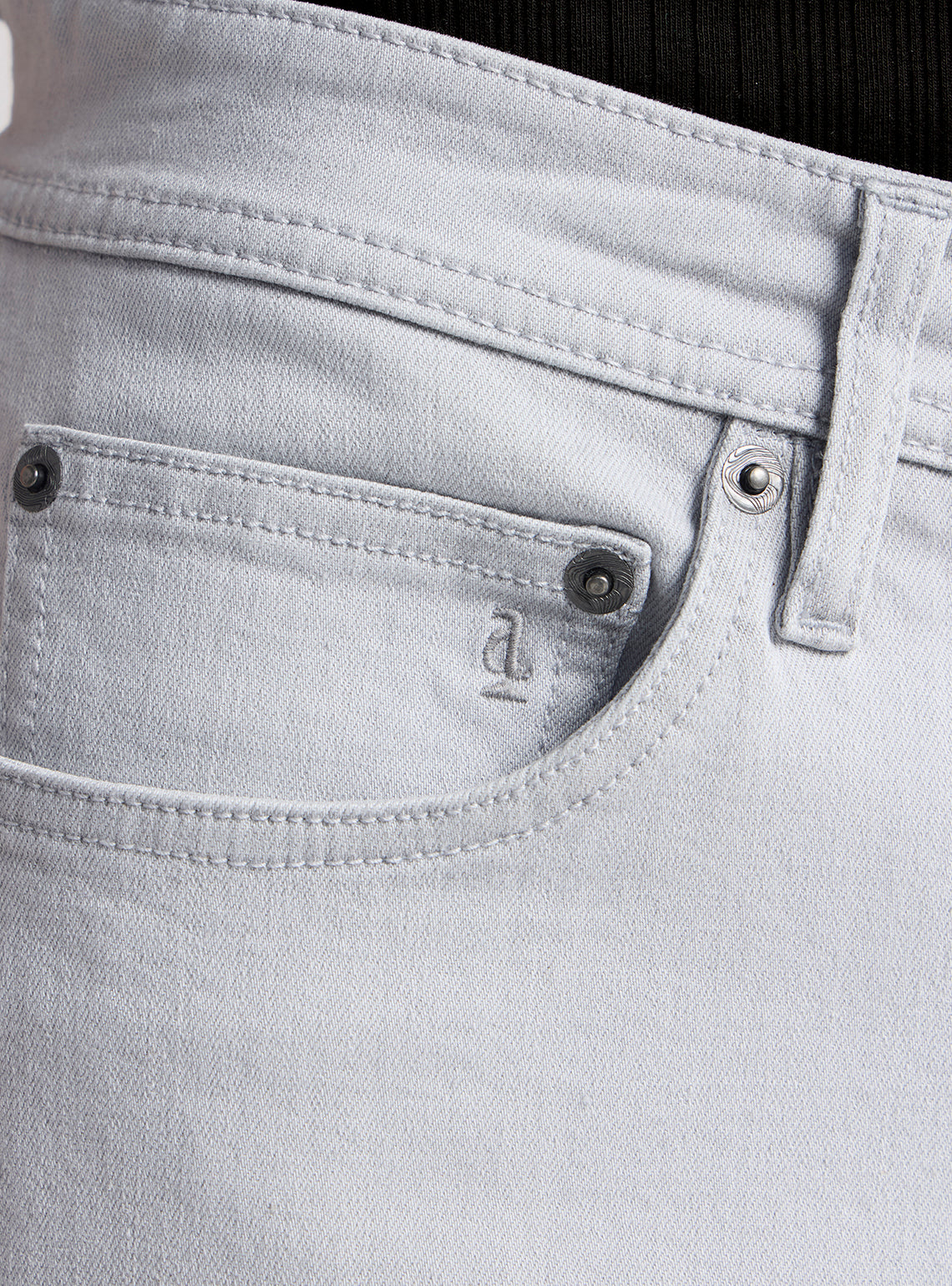 Ghost Grey Cotton Blend Jeans