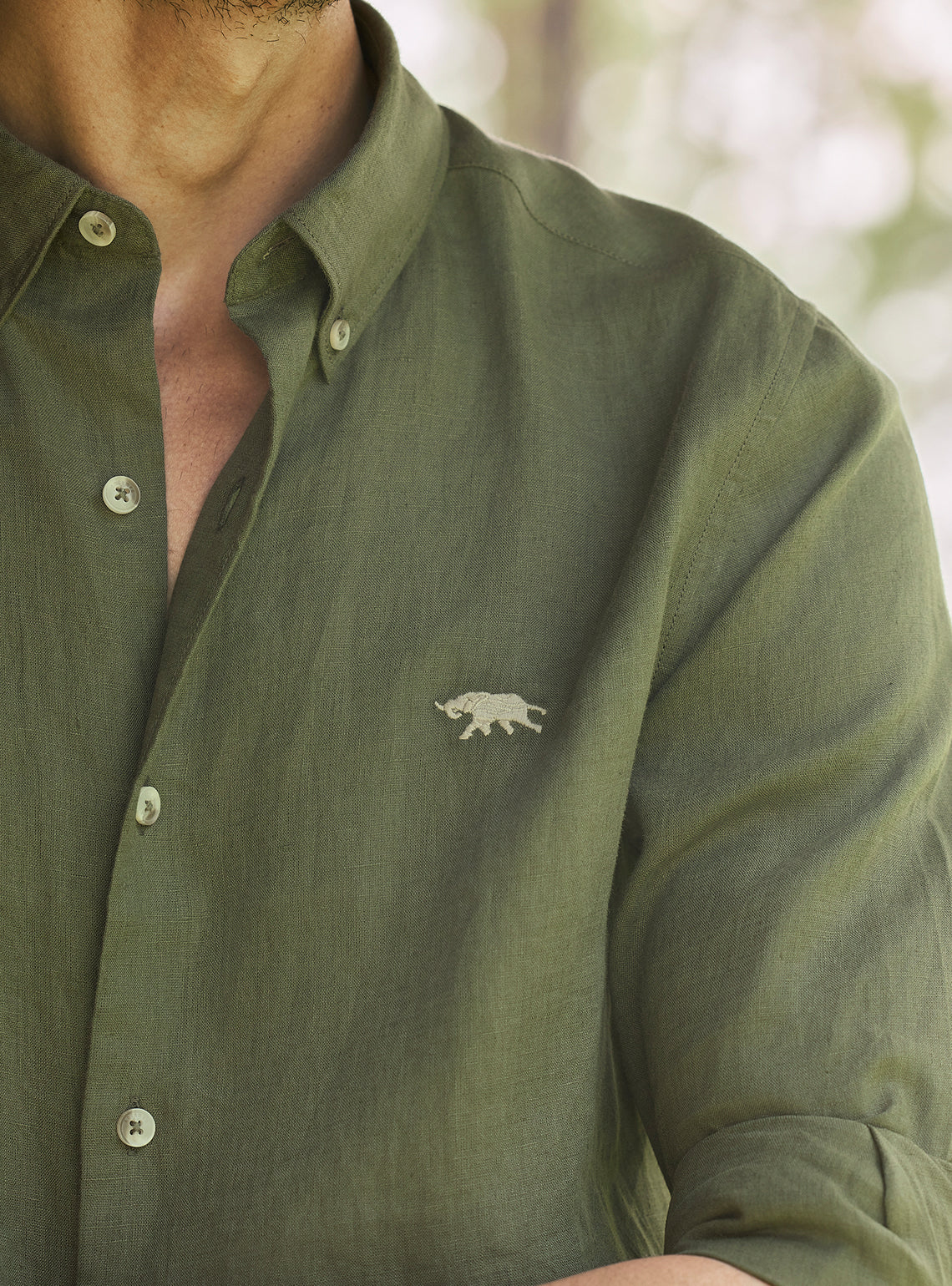 Terrain Olive Linen Shirt