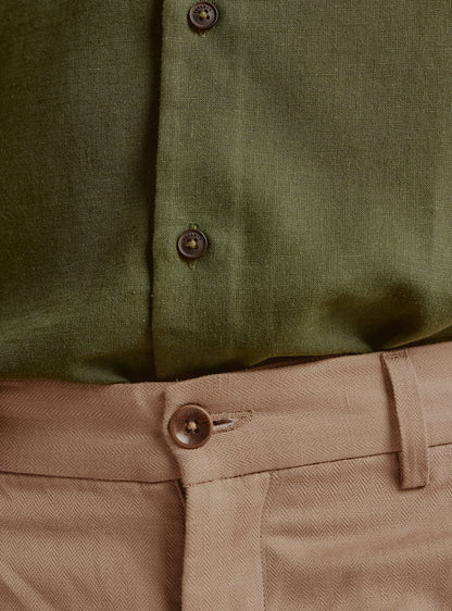 Silt Brown Linen Trousers