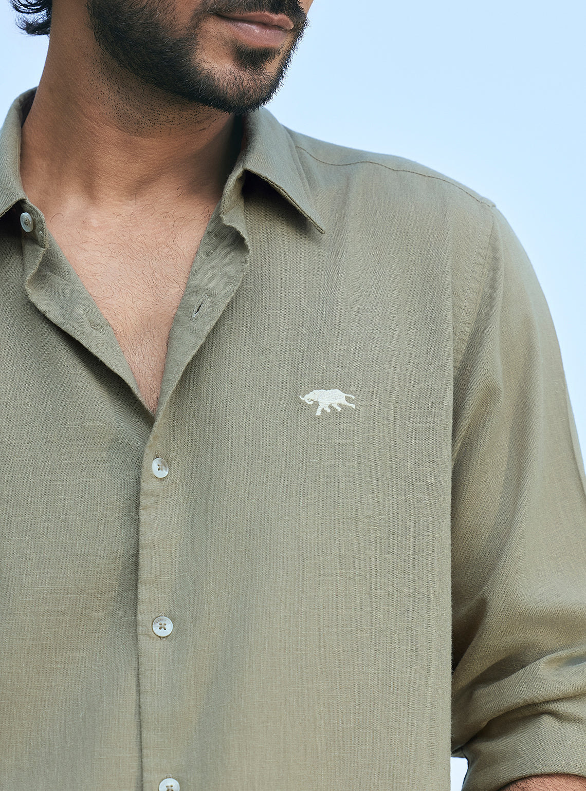 Zenith Olive Lyocell Linen Shirt