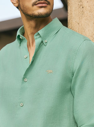 Meadow Mint Green European Linen Shirt