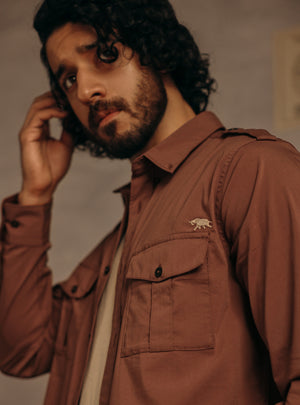 Cape Brown Explorer Cotton Blend Shirt