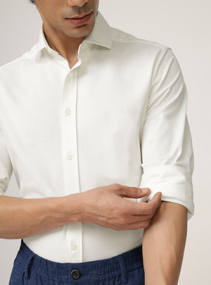 Autum White Poly Rich Shirt