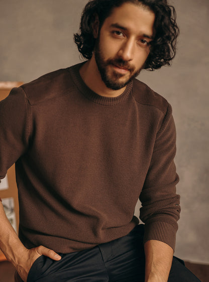 Night Brown Cotton Pullover