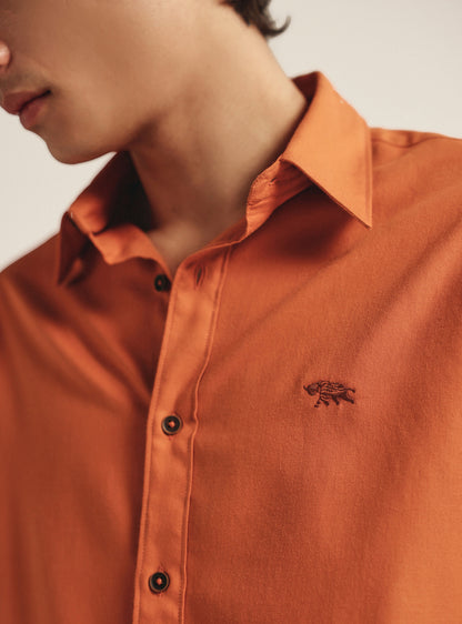 Clay Rust Cotton Oxford Shirt