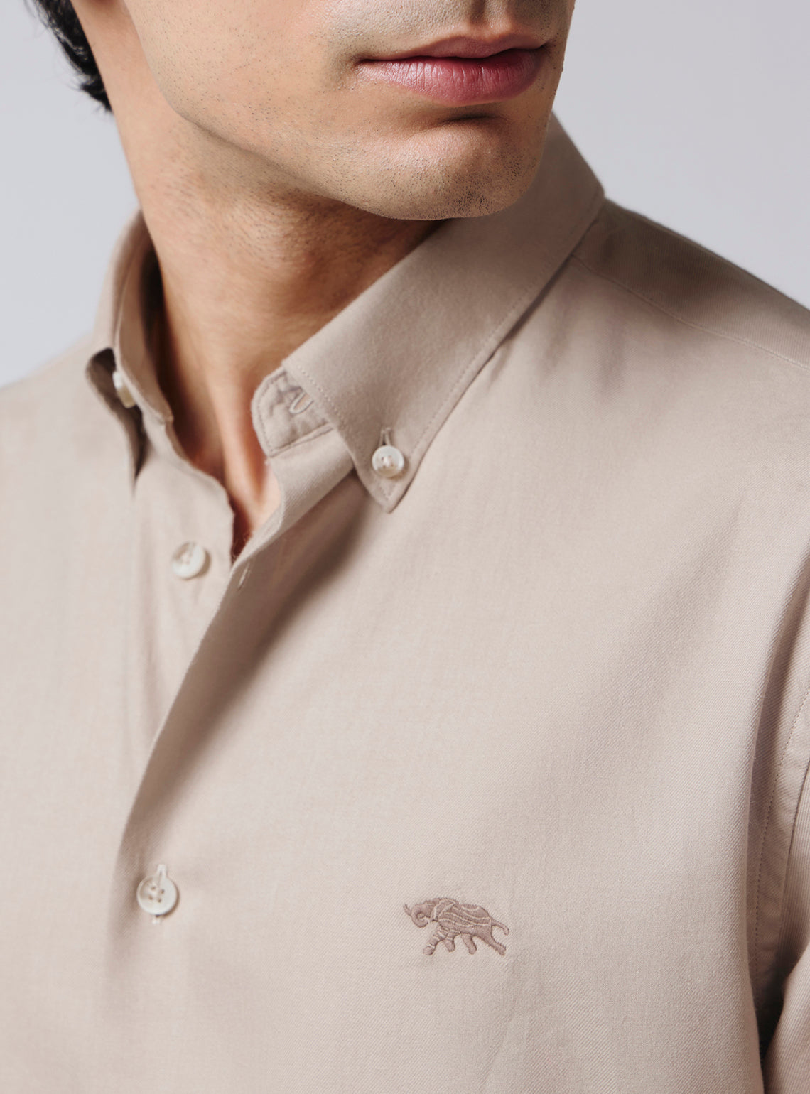 Khaki Cloud Cotton Shirt