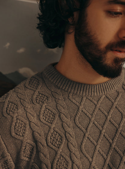 Quincy Grey Cotton Melange Pullover