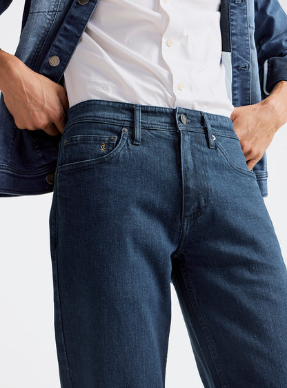 Cinder Blue Cotton Blend Jeans