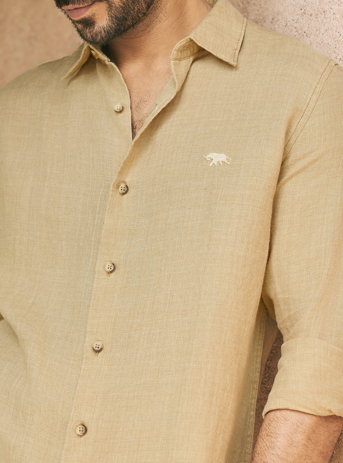 Muted Khaki Linen Shirt