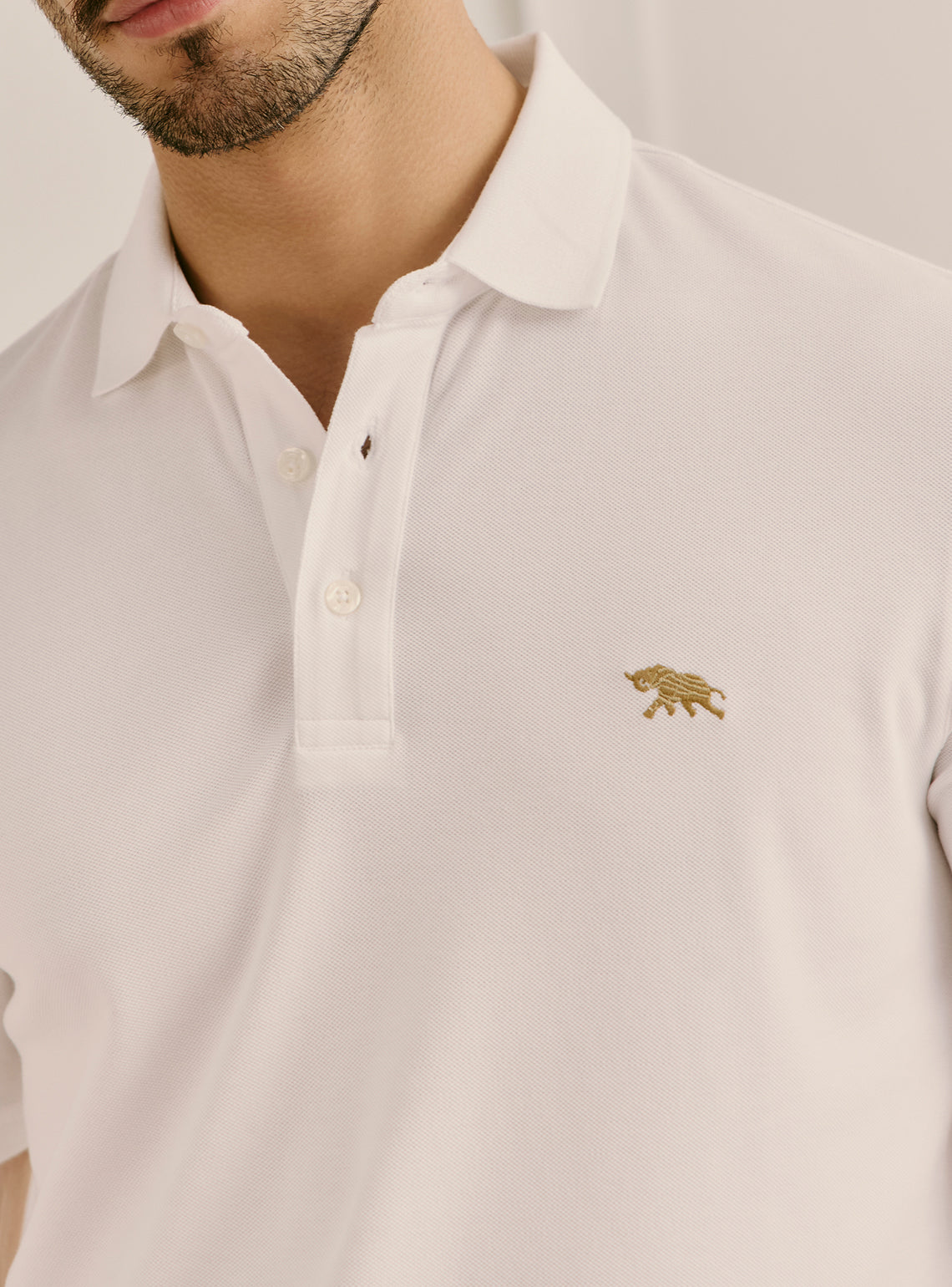 Alto White Pique Polo