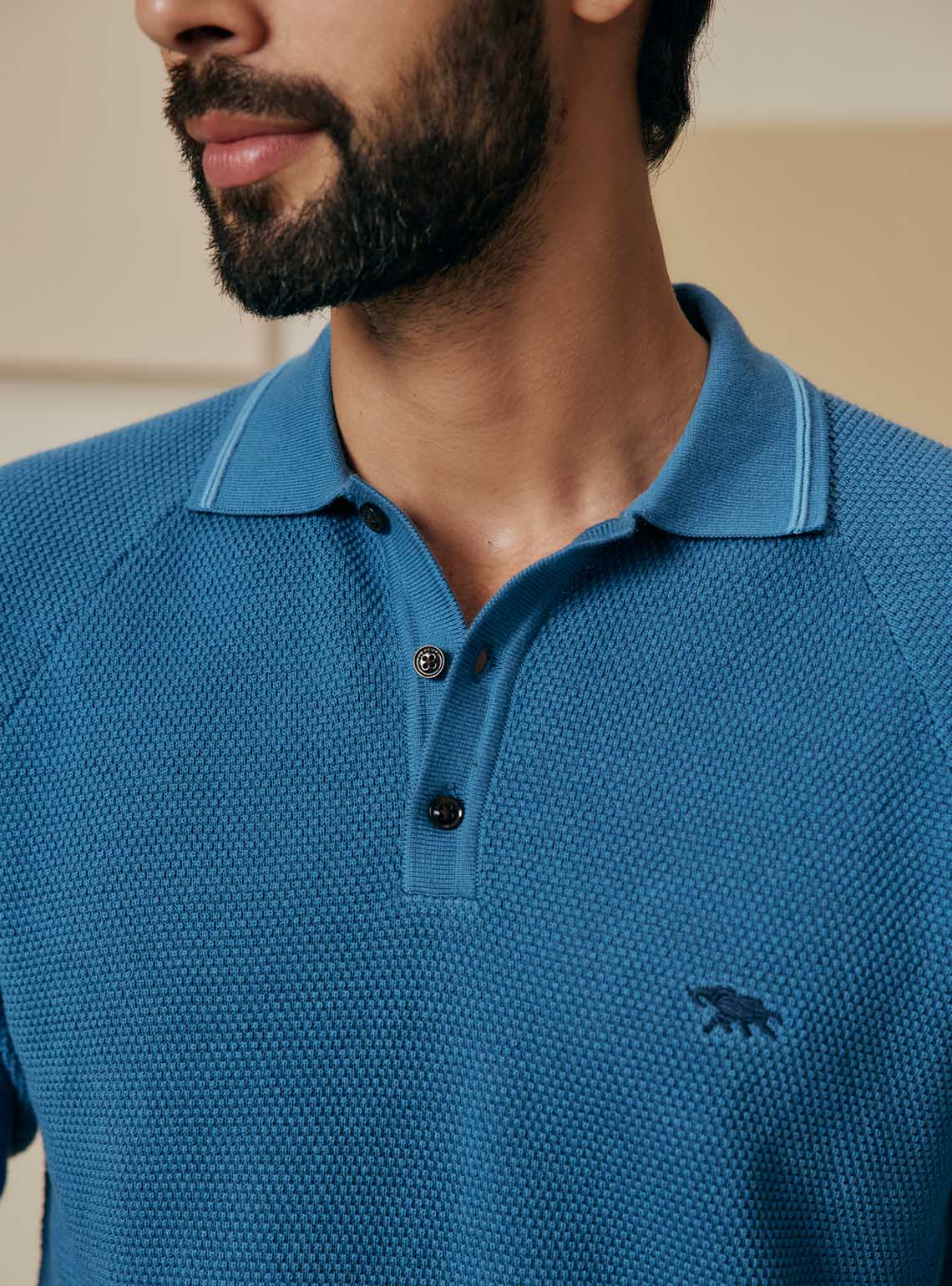 Frost Blue Cotton Pullover