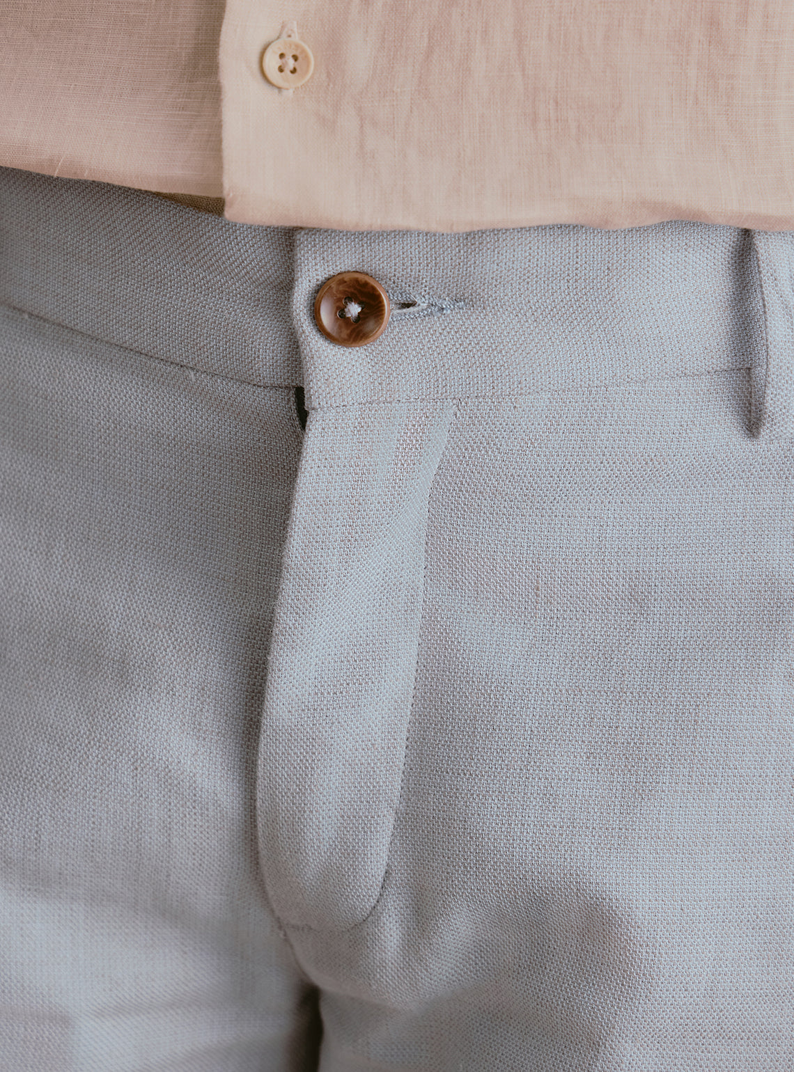 Harbour Grey Linen Trousers