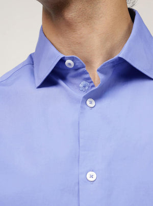 Tropical Blue Cotton Shirt