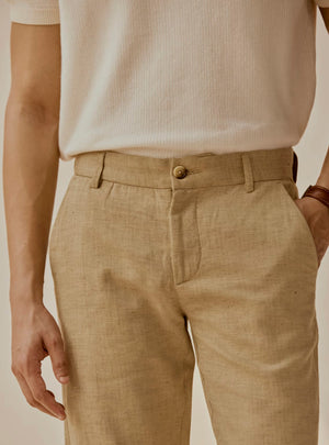 Teak Cotton Linen Trousers