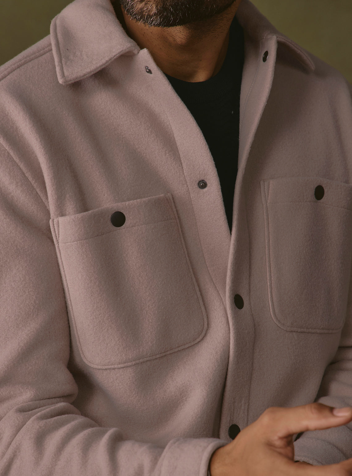 Umber Brown Poly Fleece Jacket