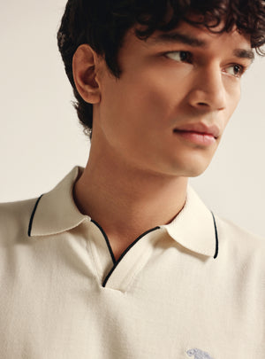 Dove White Cotton Polo
