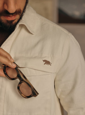 Malta Off White Cotton Overshirt