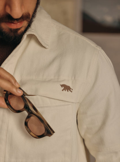 Malta Off White Cotton Overshirt