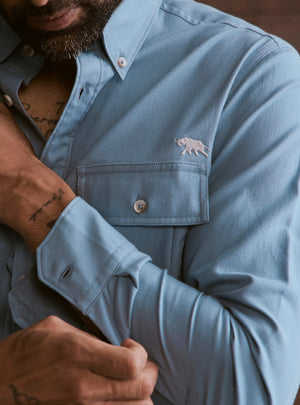 Glacier Blue Explorer Cotton Shirt