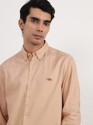 Camel Dobby Shirt - Full