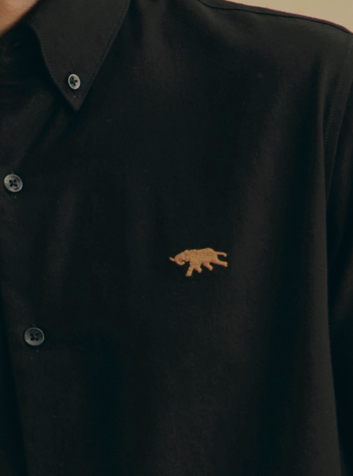 Molasses Black Cotton Shirt