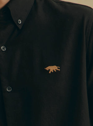Molasses Black Cotton Shirt