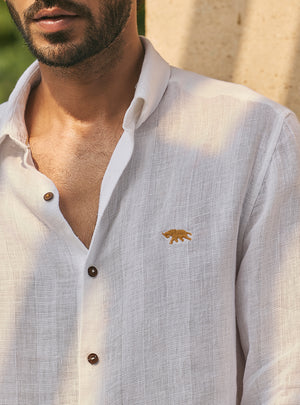 White Tide European Linen Shirt