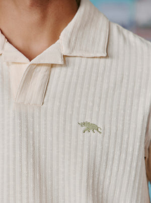 Gibson Off-White Cotton Blend Polo