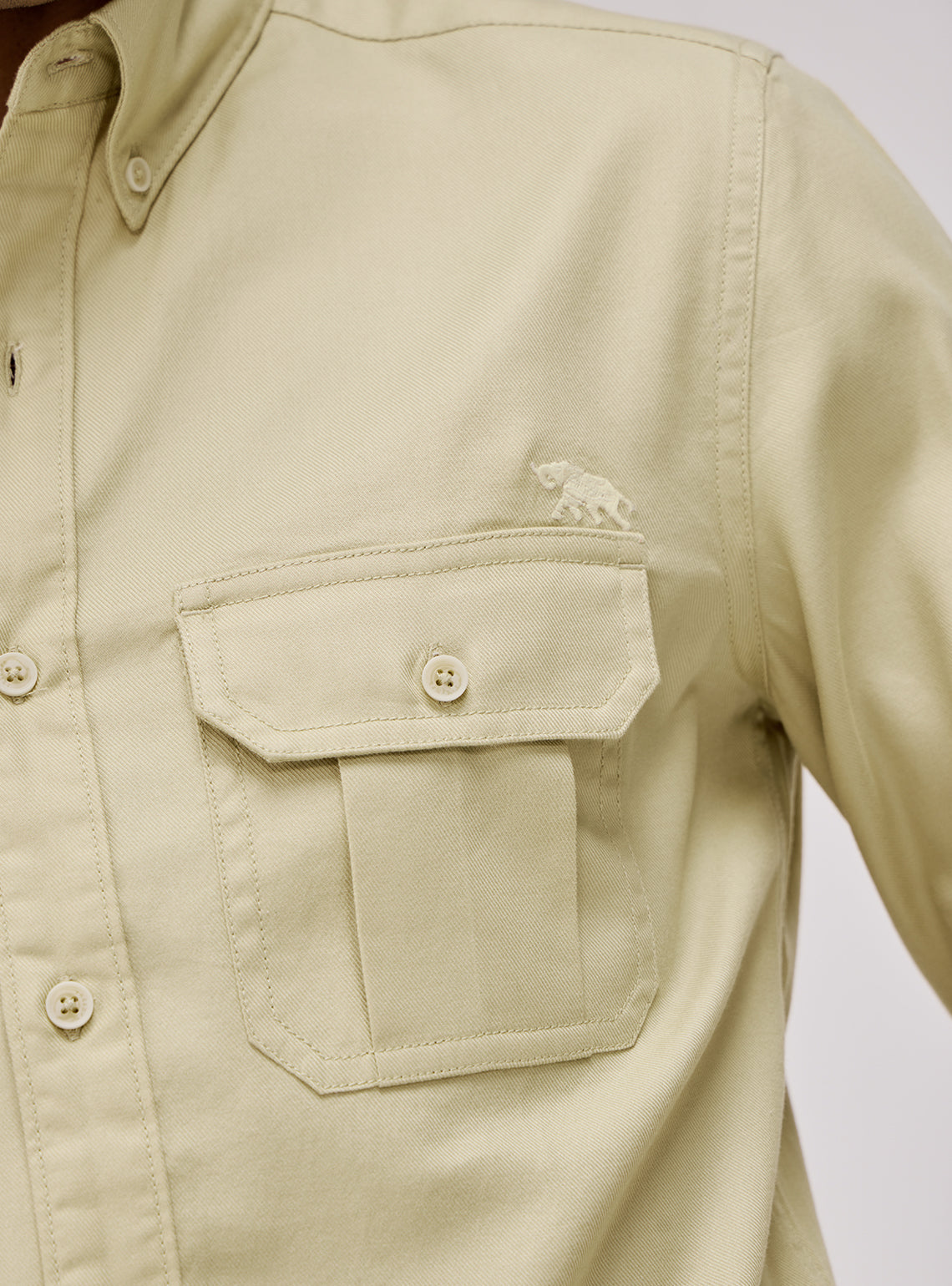 Statement Sun Yellow Cotton Twill Shirt