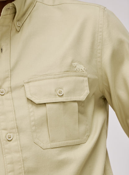 Statement Sun Yellow Cotton Twill Shirt
