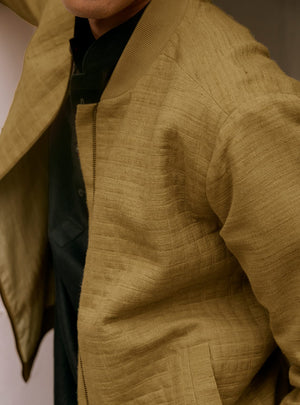 Aurum Silk Cotton Bomber Jacket