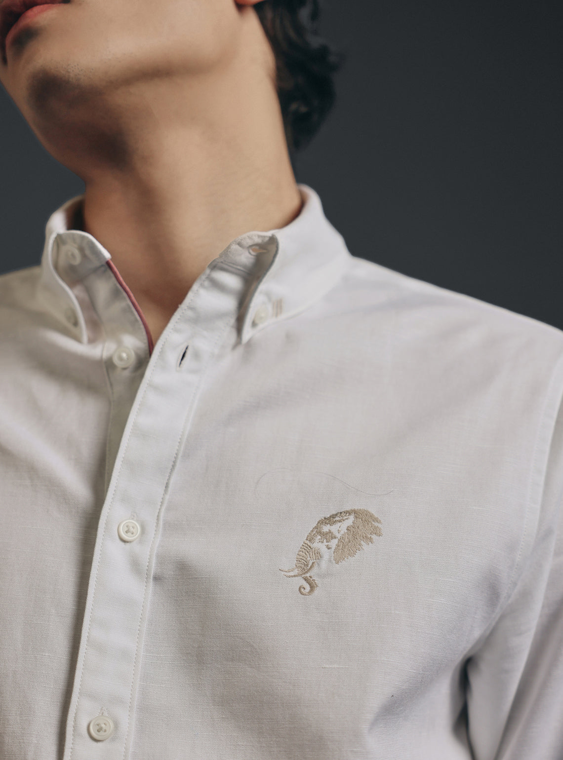 Dandelion White Cotton-Linen Shirt