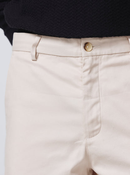 Martini Beige Cotton Blend Trousers