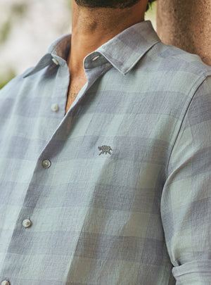 Checkmate Grey European Linen Shirt