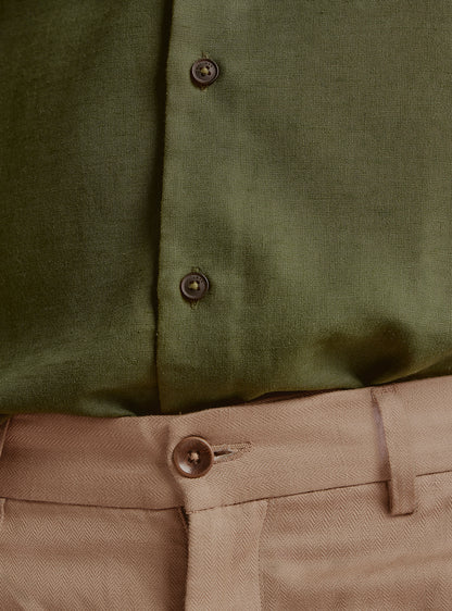 Silt Brown Linen Trousers