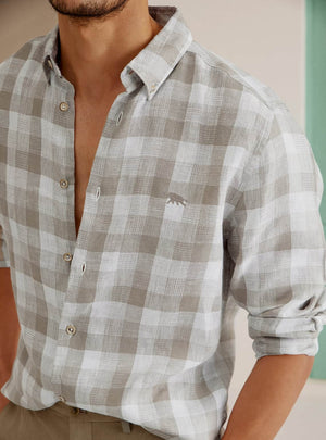 Arctic Grey Linen Shirt