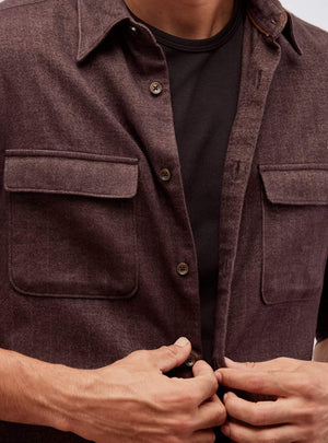 Crater Brown Cotton Overshirt