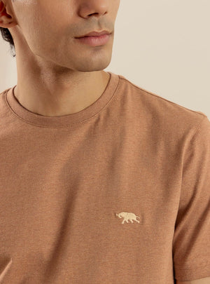 Cape Khaki Cotton Melange Crew