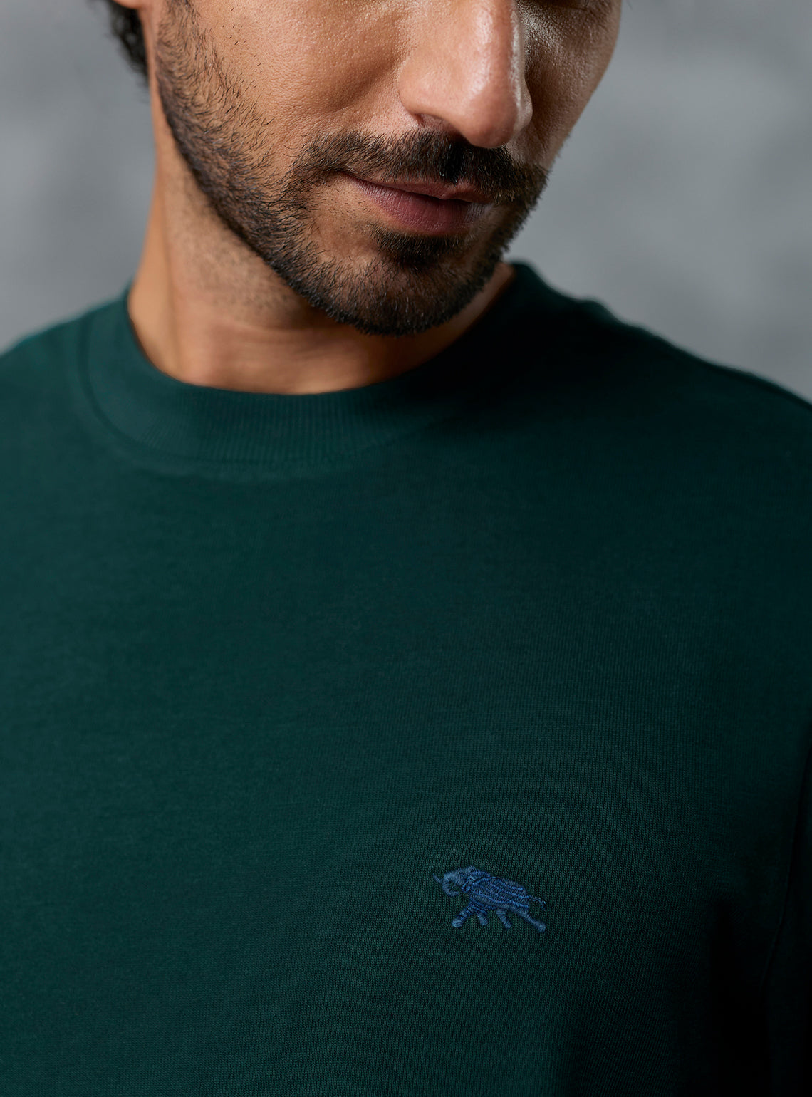 Tempo Teal Cotton Sweatshirt
