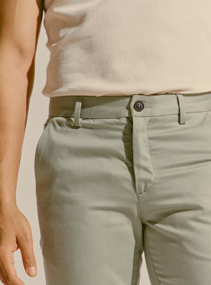 Mallorca Green Lyocell Blend Trouser