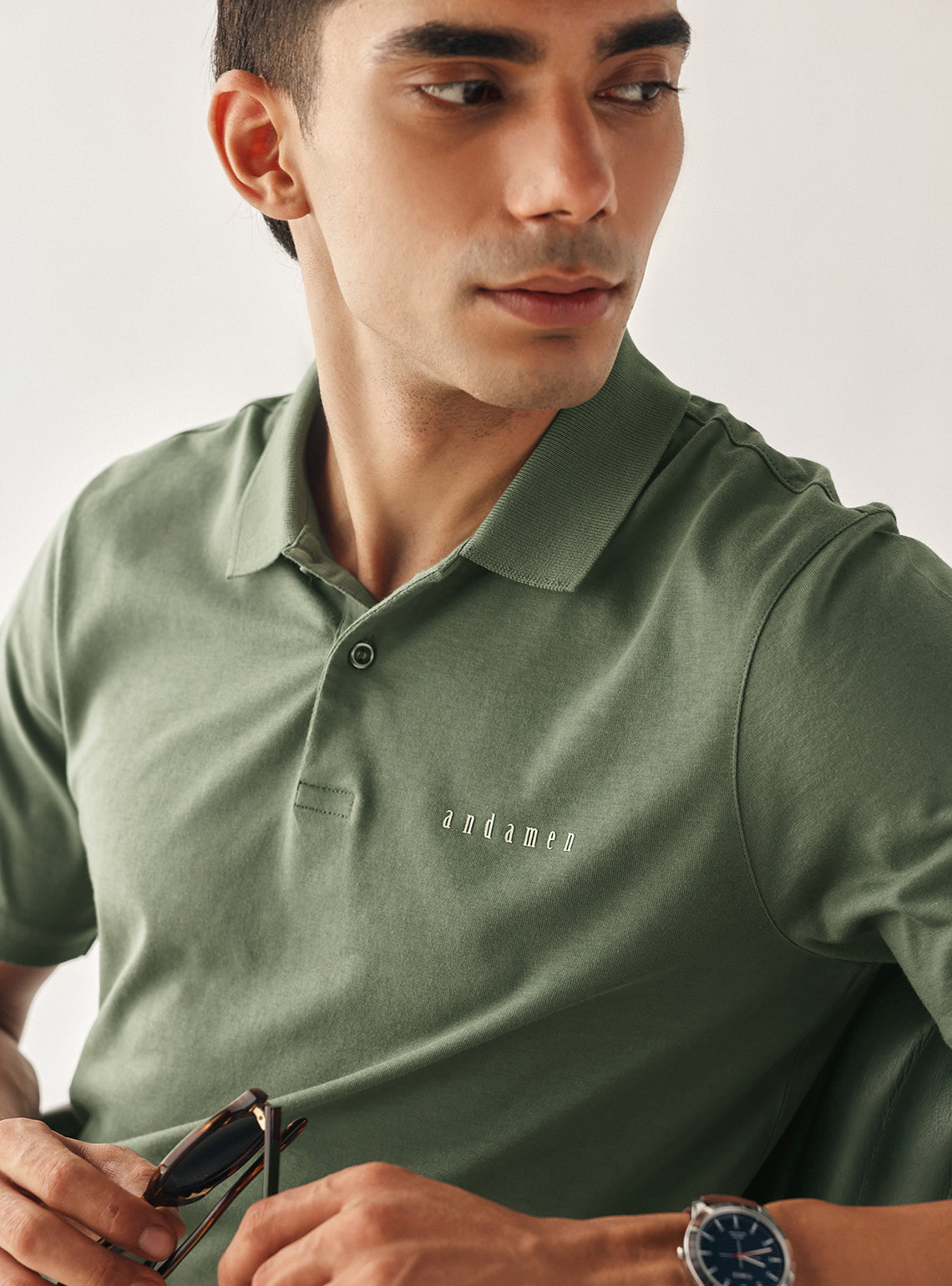 Flint Green Cotton Polo