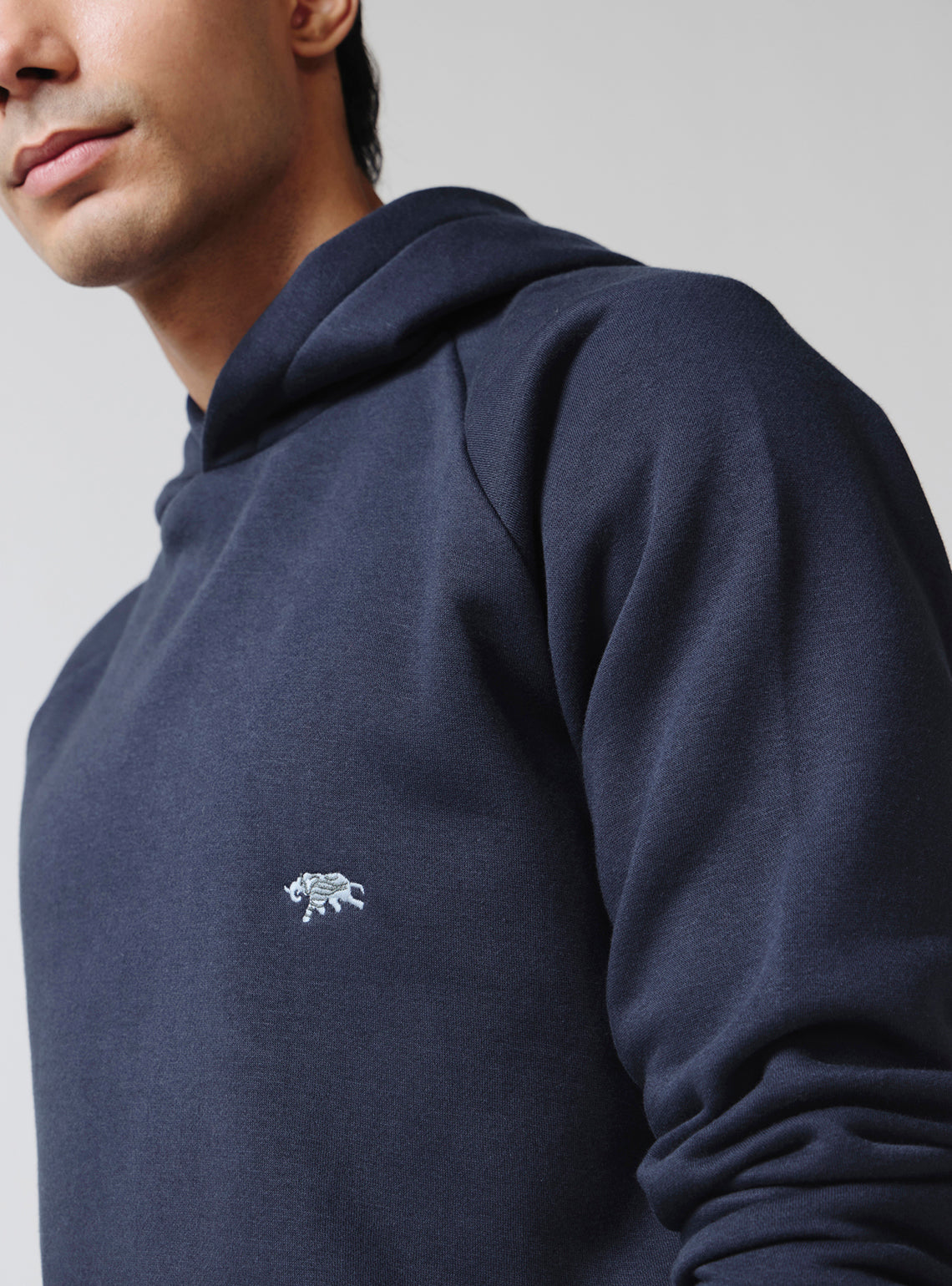 Mirage Navy Cotton Poly Hoodie