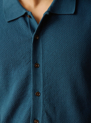 Atlantic Blue Cotton Shirt