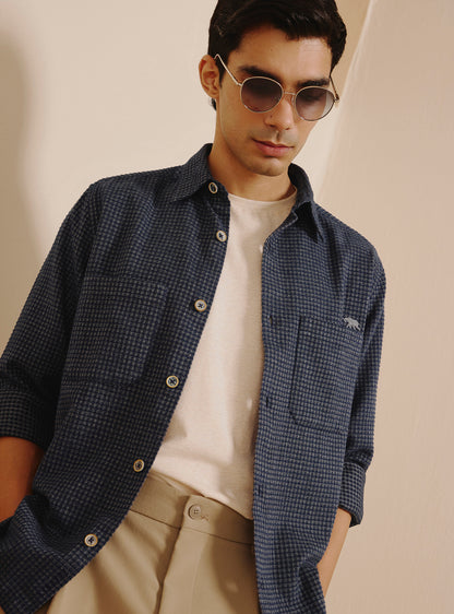 Jet Navy Cotton Grindle Overshirt